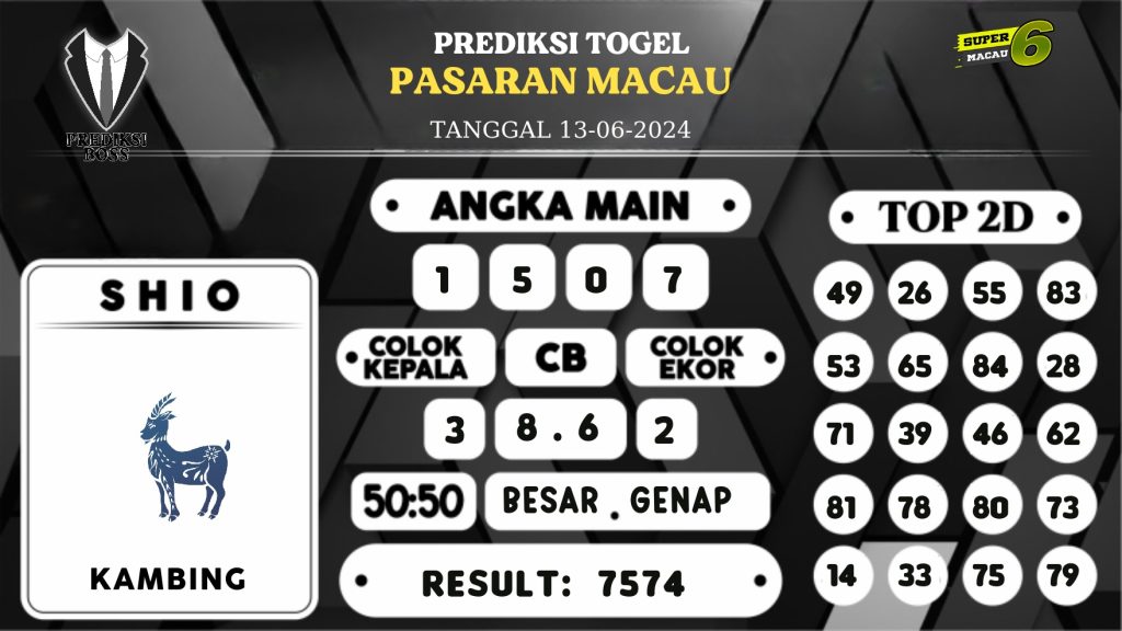 https://prediksibossone.com/prediksi-boss-togel-macau-kamis-13-juni-2024/