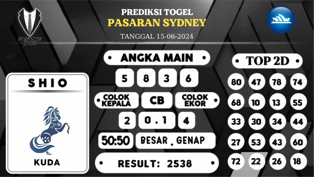 https://prediksibossone.com/prediksi-boss-togel-sidney-sabtu-15-juni-2024/