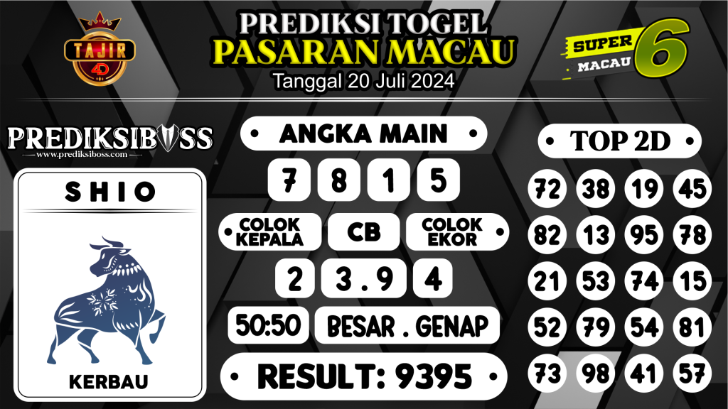 https://prediksibossone.com/prediksi-boss-togel-macau-sabtu-20-juli-2024/