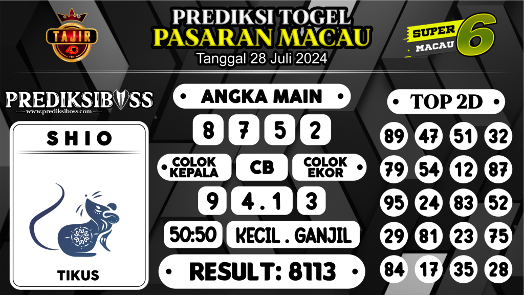 https://prediksibossone.com/prediksi-boss-togel-macau-minggu-28-juli-2024/