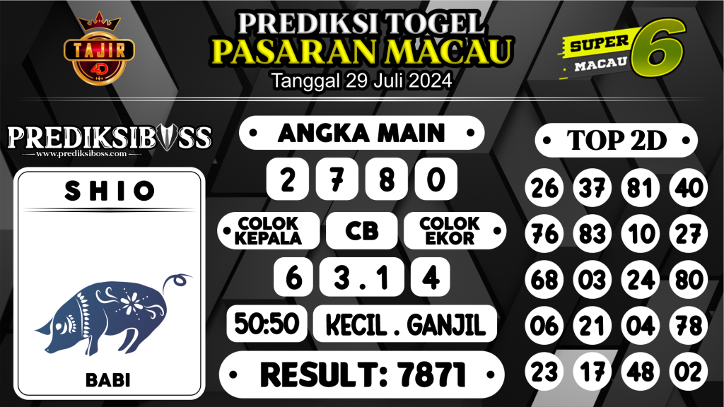 https://prediksibossone.com/prediksi-boss-togel-macau-senin-29-juli-2024/