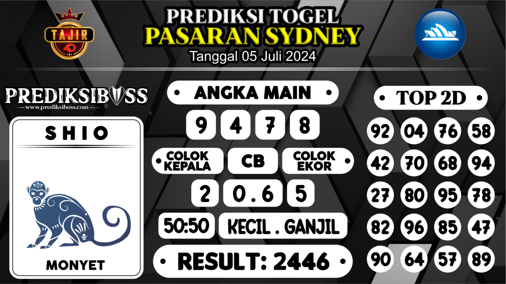 https://prediksibossone.com/prediksi-boss-togel-sidney-jumat-05-juli-2024/