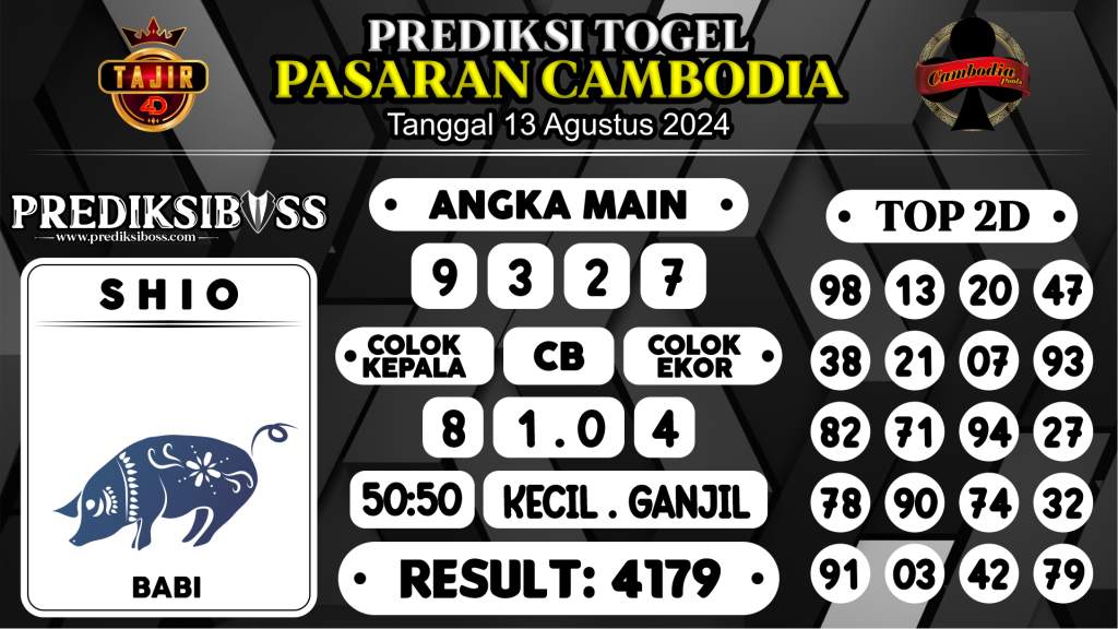 https://prediksibossone.com/prediksi-boss-togel-cambodia-selasa-13-agustus-2024/