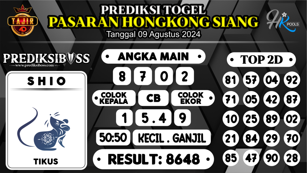 https://prediksibossone.com/prediksi-boss-togel-hk-siang-jumat-09-agustus-2024/