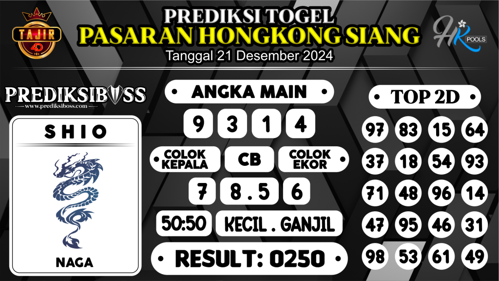 https://prediksibossone.com/prediksi-boss-togel-hk-siang-sabtu-21-desember-2024/